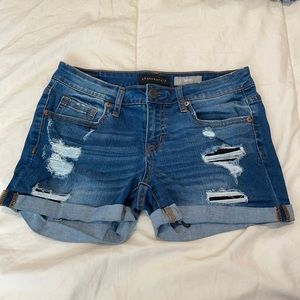 Aeropostale Midi Stretch Jean Shorts